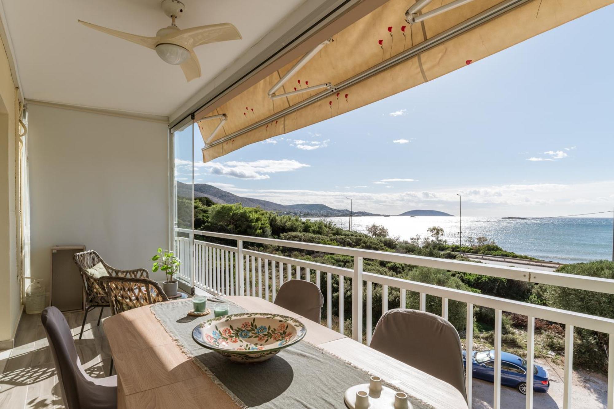 Amazing Sea View Apartment Kalivia Thorikou Ngoại thất bức ảnh